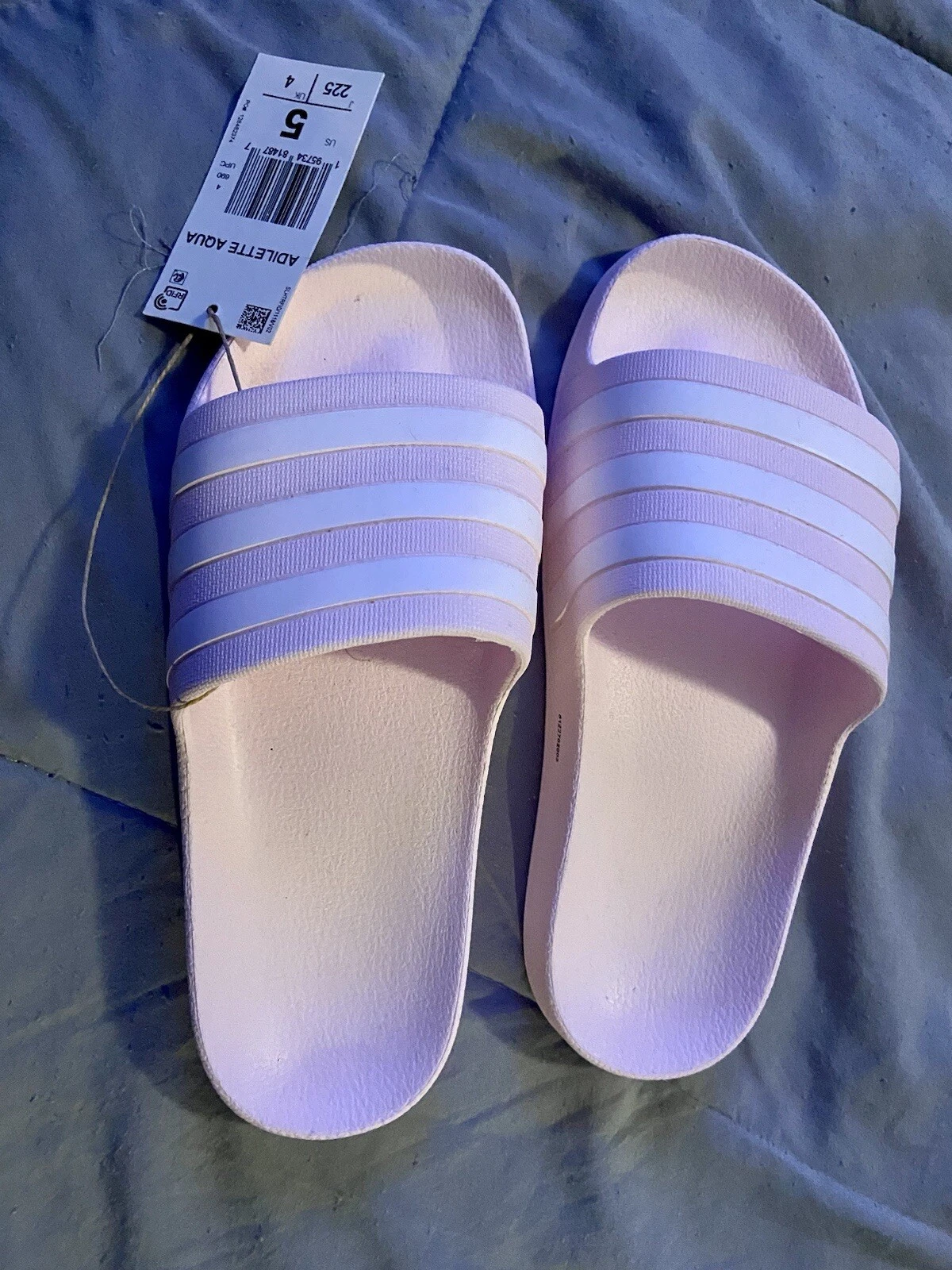 slide adidas adillete rosa acqua taglia 5