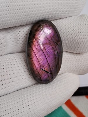 Marvelous Oval Shape 35×20×8 Size  Purple Labradorite Cabochon 50carats