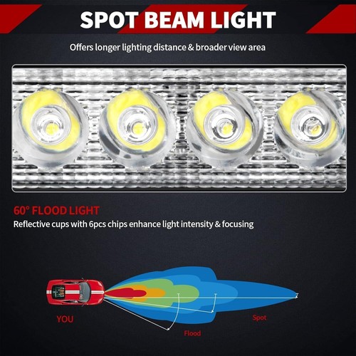 6inch 48W LED Work Light Bar Flood Fog Lamp Offroad SUV ATV Driving Truck 4WD - Picture 5 of 14