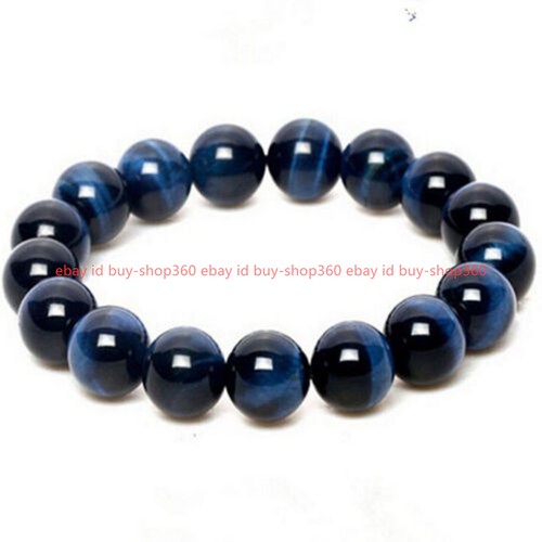 Natural Multicolor Tigers Eye Round Gemstone Beads Bracelet 7.5'' AAA+ - Picture 13 of 18