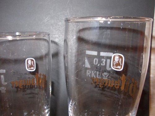 2 Bitburger Bier Glas Willi Becher 0,2l + 0,3l Rastal Gläser Eiche Gastro - Bild 3 von 3
