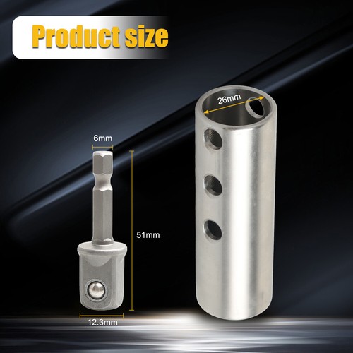 Trailer Jack Electric Drill Adapter with 1/2 Inch Socket Adapter Bit Set New - Picture 2 of 10