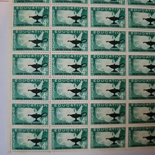 Stamp US Postage 4c 4 Cent Sheet OF 50 Stamps Higher Education Green - Picture 5 of 9