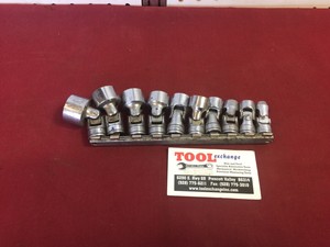 10-Pc-Snap-On-3-8-034-Drive-6-Point-Universal-Flex-Socket-3-8-15-16-USA-MADE