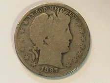 1897-O Silver Barber Half Dollar - Better Date