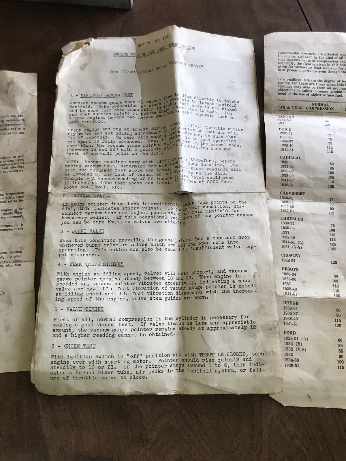 Vintage Allstate Timing & Vacuum Gauge& Compression Tester( UNTESTED