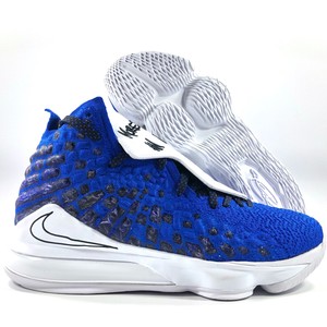 blue and white lebrons