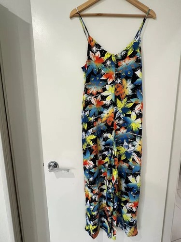 Quiksilver Womens Strappy Jumpsuit V-Neck Multi Size Small - Picture 3 of 15