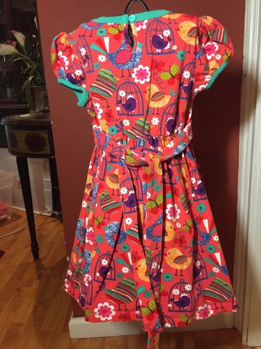 Counting Daisies Girls Sz. 5 Knit Bird Dress - Picture 5 of 6