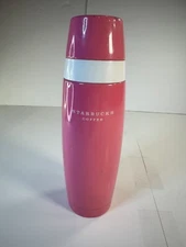2006 Vintage Starbucks Coffee Thermos  Pink with Sipper Top and Cup Topper 16 oz