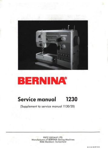 CD * BERNINA 1230 Choice of Instruction or Service manual - Picture 5 of 9