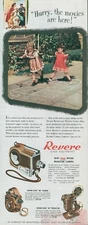 1948 Revere Movie Camera Hopscotch Game Girls Mail Carrier Vintage Print Ad C11