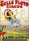Sells Floto - M'lle Beeson - Marvelous High Wire Venus - 1921 Circus Show Poster