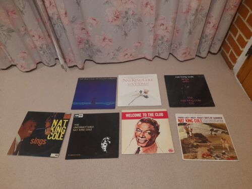 Collection of 7 Nat King Cole vinyl LPs Unforgettable Golden Greats Jazz Records