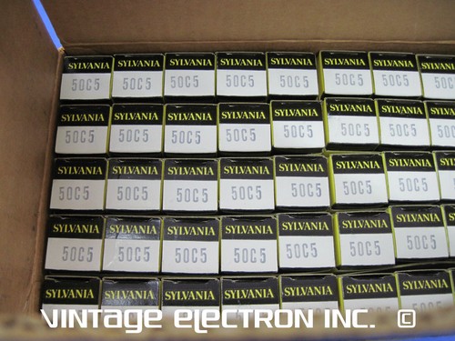 NOS 50C5 Vacuum Tubes - SYLVANIA - USA - 1960's ($24.90/ea, f/sealed case! AA5) - Picture 3 of 12