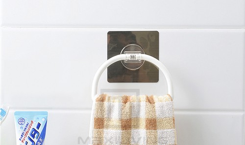 Anillo de toallas toallero estante de pared estante de baño sin taladrar 5036 - Imagen 6 de 8