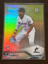 ⚾ 2021 Topps Bowman Platinum Baseball Base Card Rookie #1 Lewin DIAZ ⚾