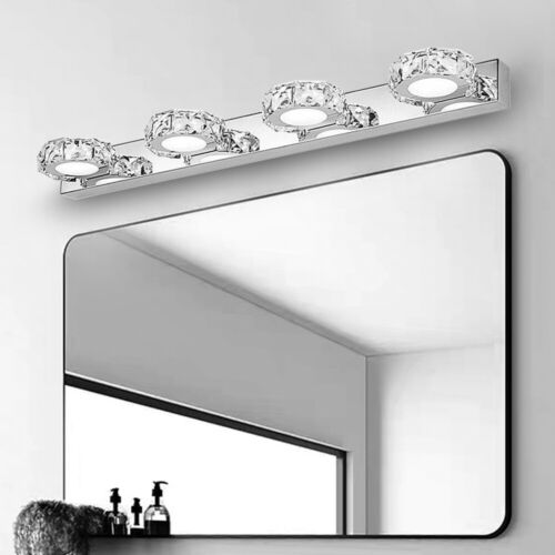 Modern LED Crystal Mirror Light Front Wall Lamp Bathroom Vanity Light Fixture - Picture 12 of 13