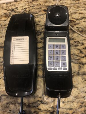 Rare Vintage Black 1980's Bellsouth Model N485E Push Button Wall Phone W/ Cord