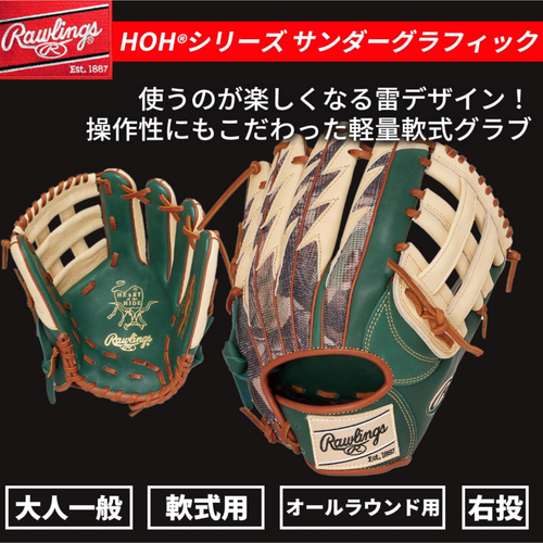 Rawlings Japan Glove HOH Thunder RHT GR4FHOTN65 11.75 HEART of the HIDE - Picture 3 of 24