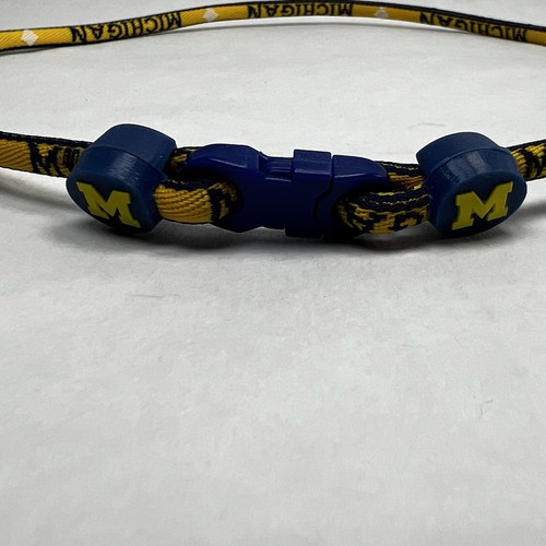 Michigan Wolverines 21” Rope Cord Necklace W/ Buckle Closure NCAA College - Picture 2 of 5