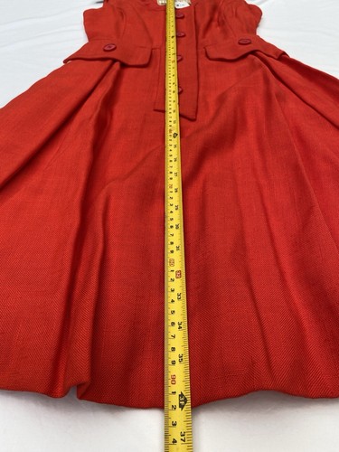 Vintage 1960s Geoffrey Beene Boutique Sz 6 Handmade Couture Dress Red - Picture 17 of 20