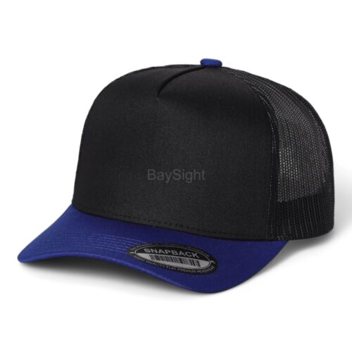 Snapback Hat Cotton Trucker Mesh Solid Adjustable Size Mens Baseball Cap Visor - Picture 15 of 47