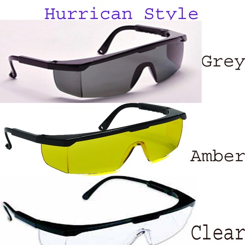 1 Pc Safety Glasses Protective Eye Ware Glass Amber, Grey, Clear, Silver Lens - Afbeelding 2 van 4