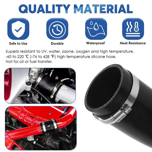 45 Degree Elbow Silicone Hose 3.5inch89mm ID 8inch210mm Length 4-Ply Reinforc... - Afbeelding 3 van 7