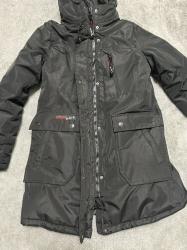 Canada Weathergear Damen Mantel Gr. M schwarz Kapuze Daumenärmel Winterparka - Bild 15 von 21