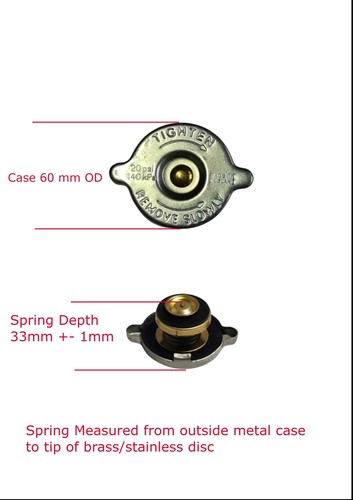 Brass Long Reach Radiator Neck and 7 lb Pressure Cap - Picture 3 of 3