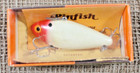 Bomber Pinfish Fishing Lure Lipless Crankbait White Red Head 3P04 Vintage Tackle