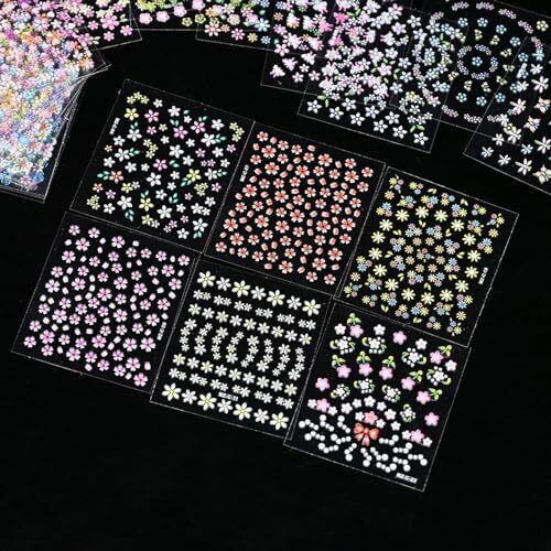 Blossom Flower Nail Art Stickers Decals 30 Sheets, 3D Self-Adhesive Nail - Picture 2 of 7