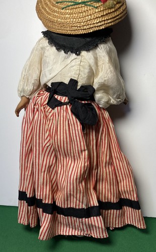 Vintage French Celluloid, Straw And Wood Doll - Picture 15 of 18