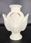 Niloak Pottery Vintage 7 1/2” PEACOCK TULIP STRAWBERRY VASE EUC 1930s