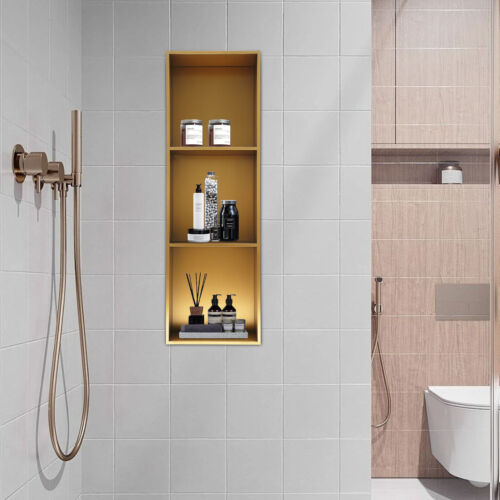 Einbau Dusche Zuhause Bad Aufbewahrung Regal Edelstahl 3 Ebenen Organizer Geschenk - Bild 49 von 49