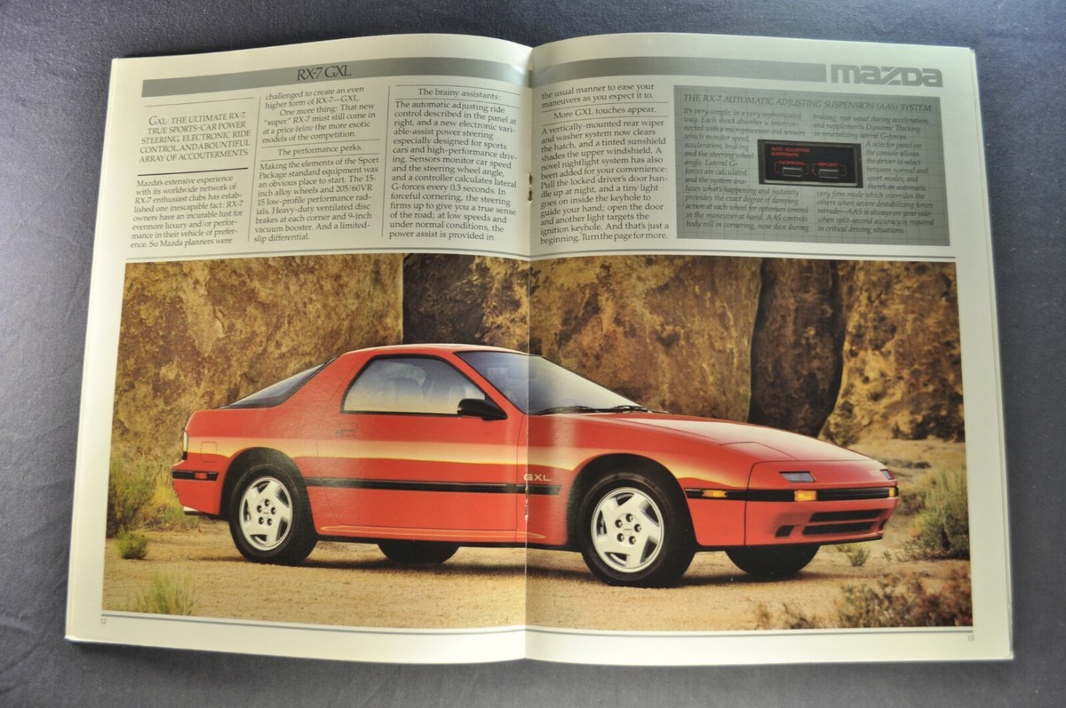1986 Mazda RX-7 Catalog Sales Brochure Rotary Coupe Nice