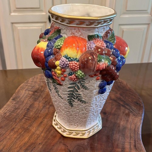 FITZ AND FLOYD VENEZIA TWO VASES & CANDLE HOLDER LOT - Picture 3 of 15