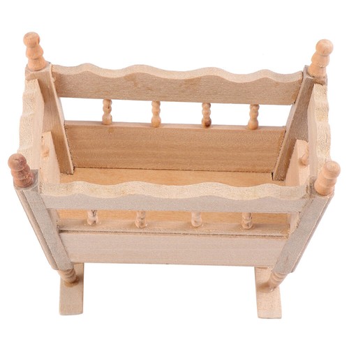 Doll Nursery Set Easter Basket Filler Doll House Furnishings Doll House Cradle - Picture 3 of 12