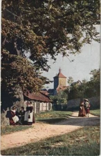 CPA AK Rothenburg- An der alten Linde bei der Rossmuhle GERMANY (1075942)