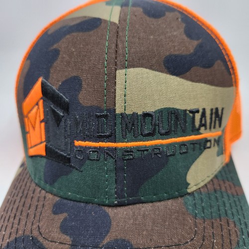Mid Mountain Construction Baseball Hat Cap Mesh Back Strap Back Camo New w/Tags - Picture 6 of 12