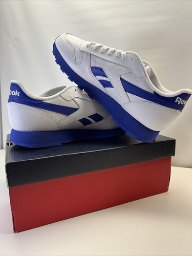 Reebok Classic Leather Men's Shoes White/blue - Picture 10 of 12