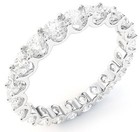 2.85 carat Round Diamond Eternity Ring Platinum Band 19 x 0.15 ct "U" shape F Vs
