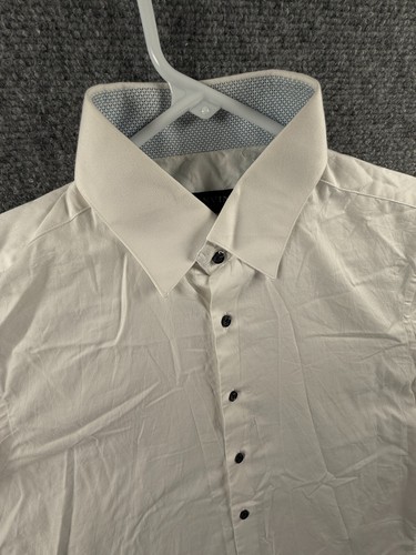 Lanvin Button Up Shirt Short Sleeve Men White Size 100 (medium) Slim Fit Woven - Picture 6 of 17