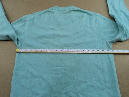 Acne Studios Nalon Face Sweater Mens Medium Teal Jumper Wool Crewneck - Picture 7 of 9