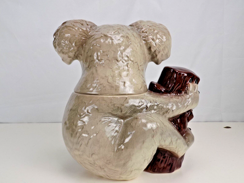 Rare Vintage Large Climbing Ceramic Koala Bear Cookie Jar - Picture 3 of 7