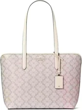 KATE SPADE NEW YORK Signature Spade Flower Large Tote Dark In Mushroom Cap KG086