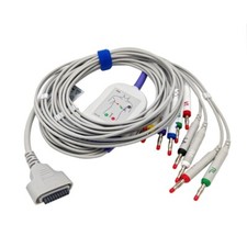 20-pin EKG Cable with Leadwires 10-Leads Banana 4.0 Compatible Edan SE-1515 DX12