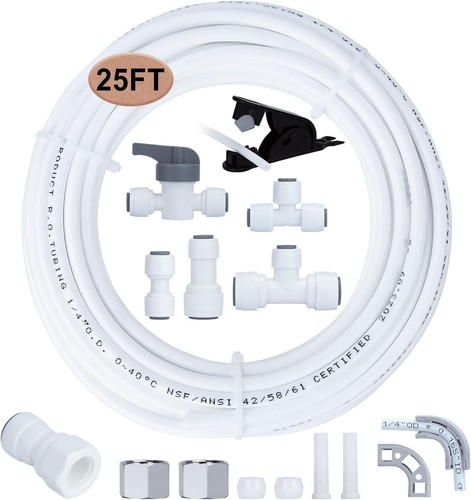 "25ft Refrigerator Water Line Kit for Ice Maker & RO Systems - Quick Connect " - Picture 9 of 30