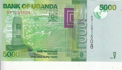 Uganda 5000 UNC 2018 Shillings 5,000 2017 P-NEW